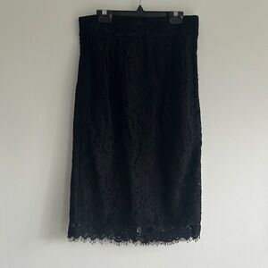 Elegant Black Lace Skirt